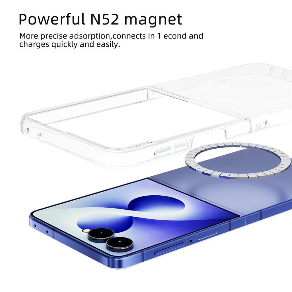 Plastový kryt s MagSafe na Samsung Galaxy Z Flip8 5G - průhledný