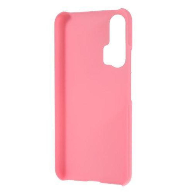 Plastový pogumovaný obal na mobil Honor 20 Pro - růžový