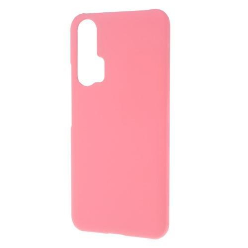 Plastový pogumovaný obal na mobil Honor 20 Pro - růžový