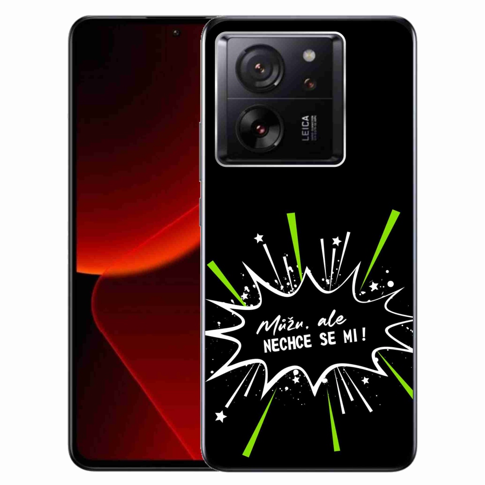 Gelový kryt mmCase na Xiaomi 13T/13T Pro - vtipný text 11 černé pozadí