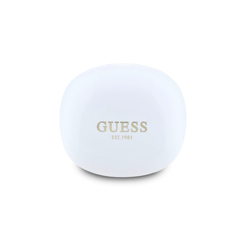 Guess Glossy Classic Logo TWS Bezdrátová Sluchátka White