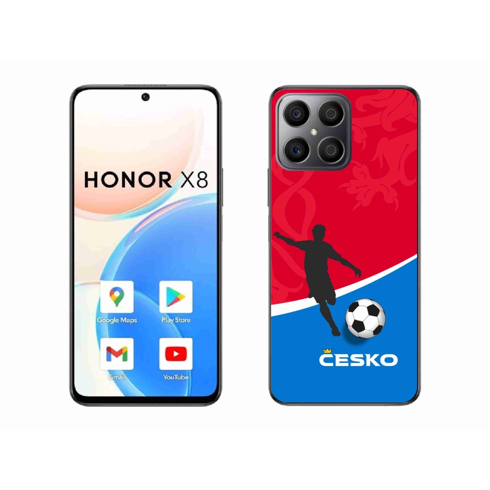 Gelový kryt mmCase na Honor X8 4G - fotbal Česko