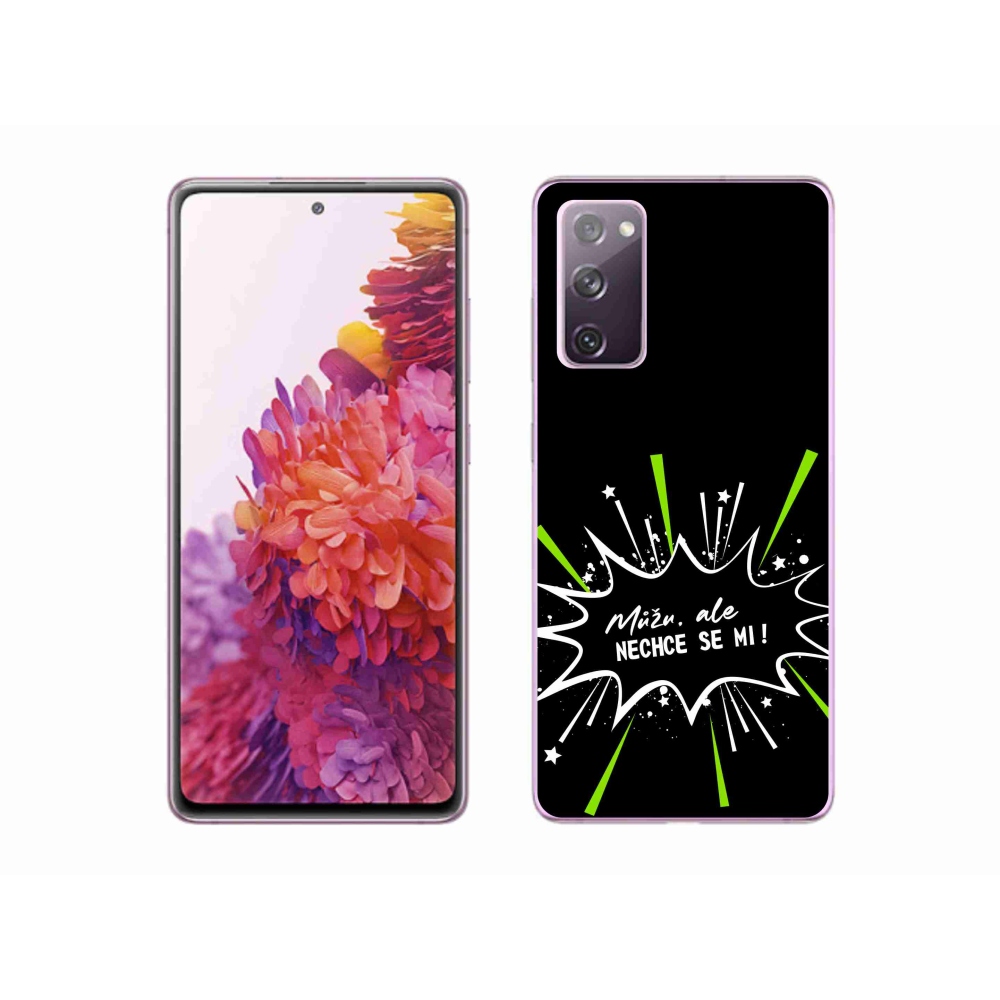 Gelový kryt mmCase na Samsung Galaxy S20 FE - vtipný text 11 černé pozadí