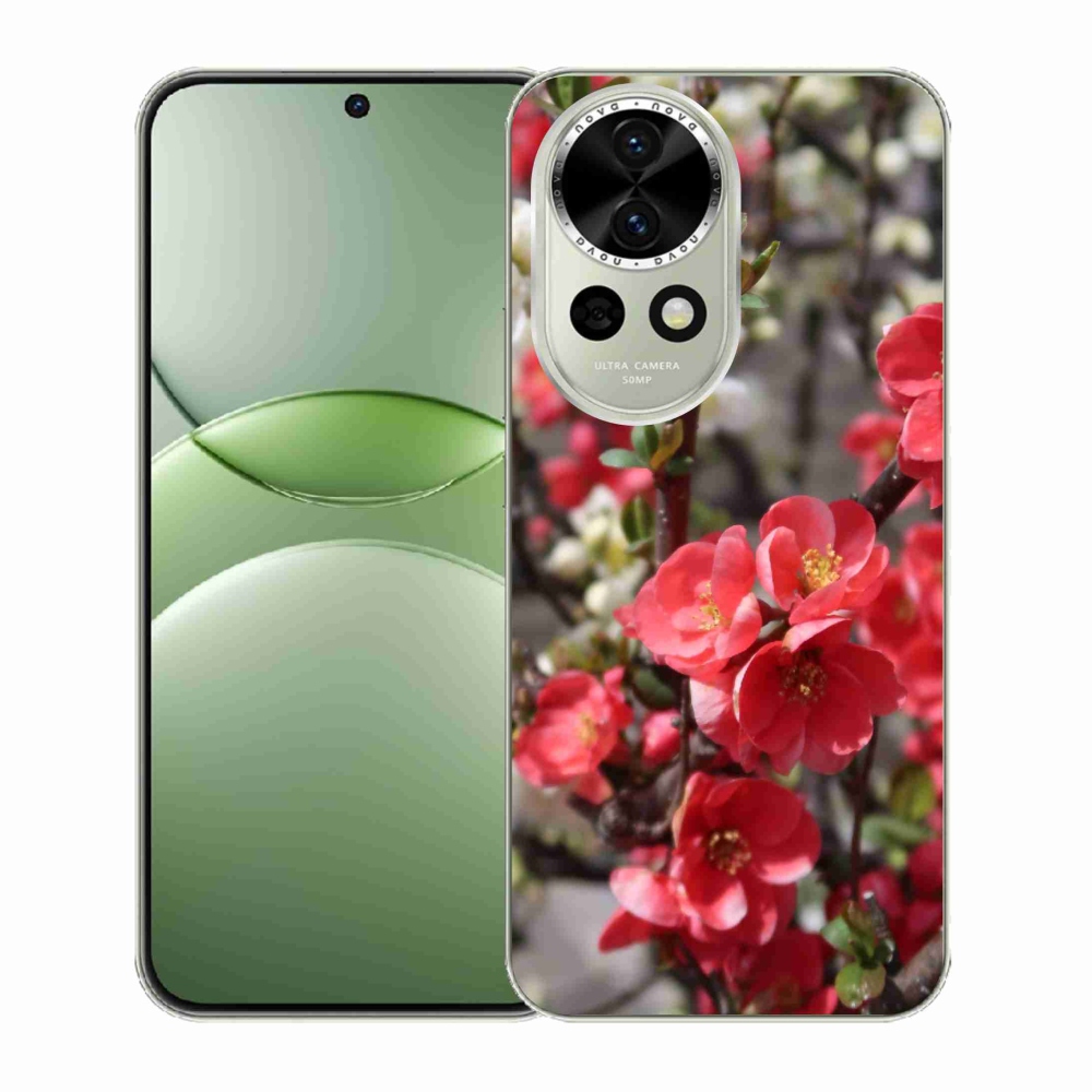 Gelový kryt mmCase na Huawei Nova 13 5G - červené květy