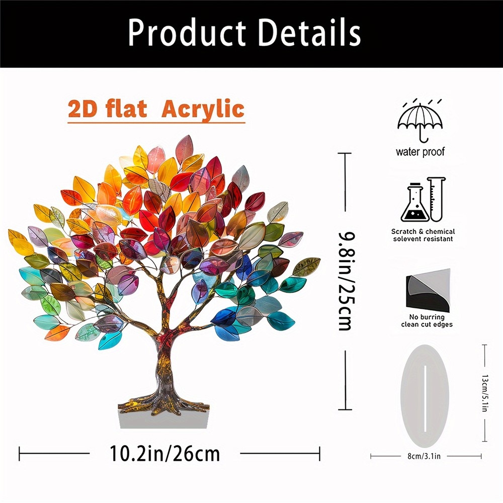 Designová stolní dekorace Strom života z transparentního akrylu