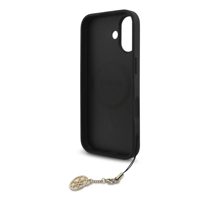 Guess 4G Charm Zadní Kryt pro iPhone 17 Tone on Tone Grey