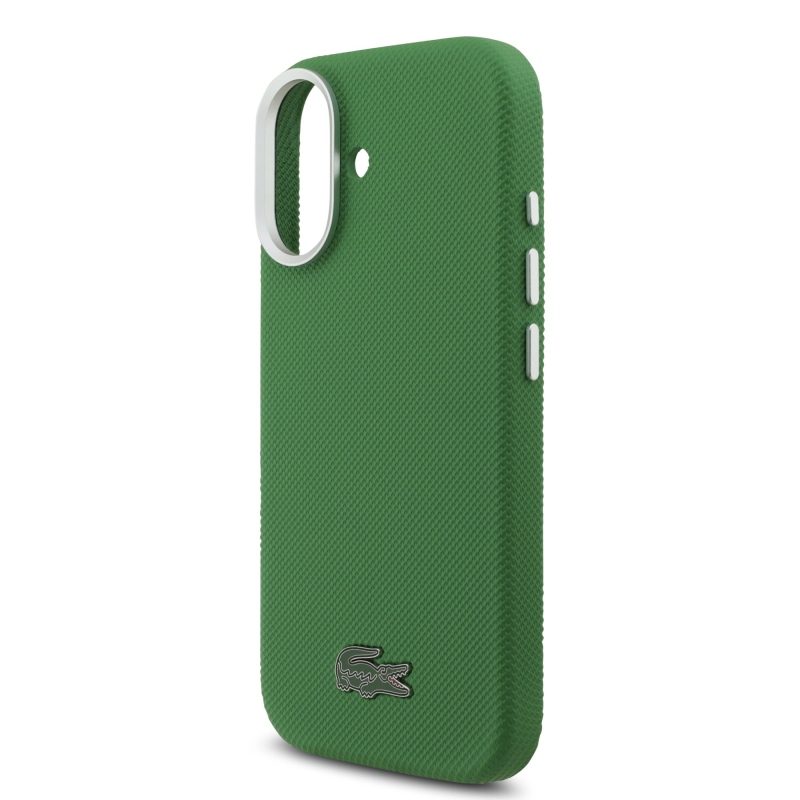 Lacoste Iconic Petit Pique Metal Logo MagSafe Zadní Kryt pro iPhone 17 Green