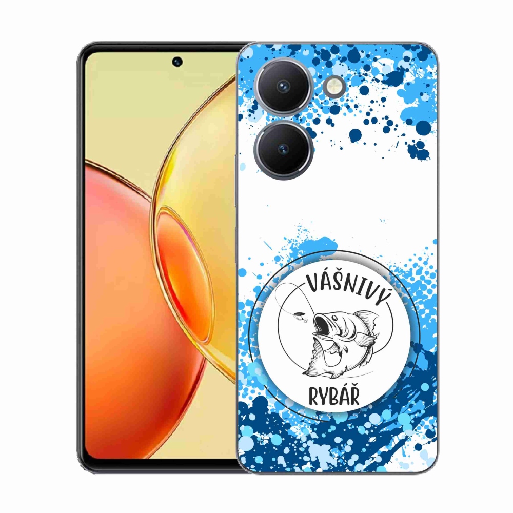 Gelový kryt mmCase na Vivo Y36 - vášnivý rybář bílé pozadí