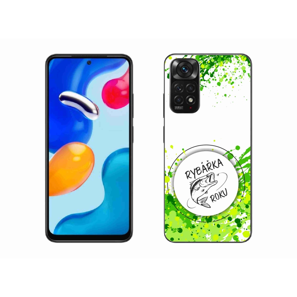 Gelový kryt mmCase na Xiaomi Redmi Note 11S 4G - rybářka roku bílé pozadí