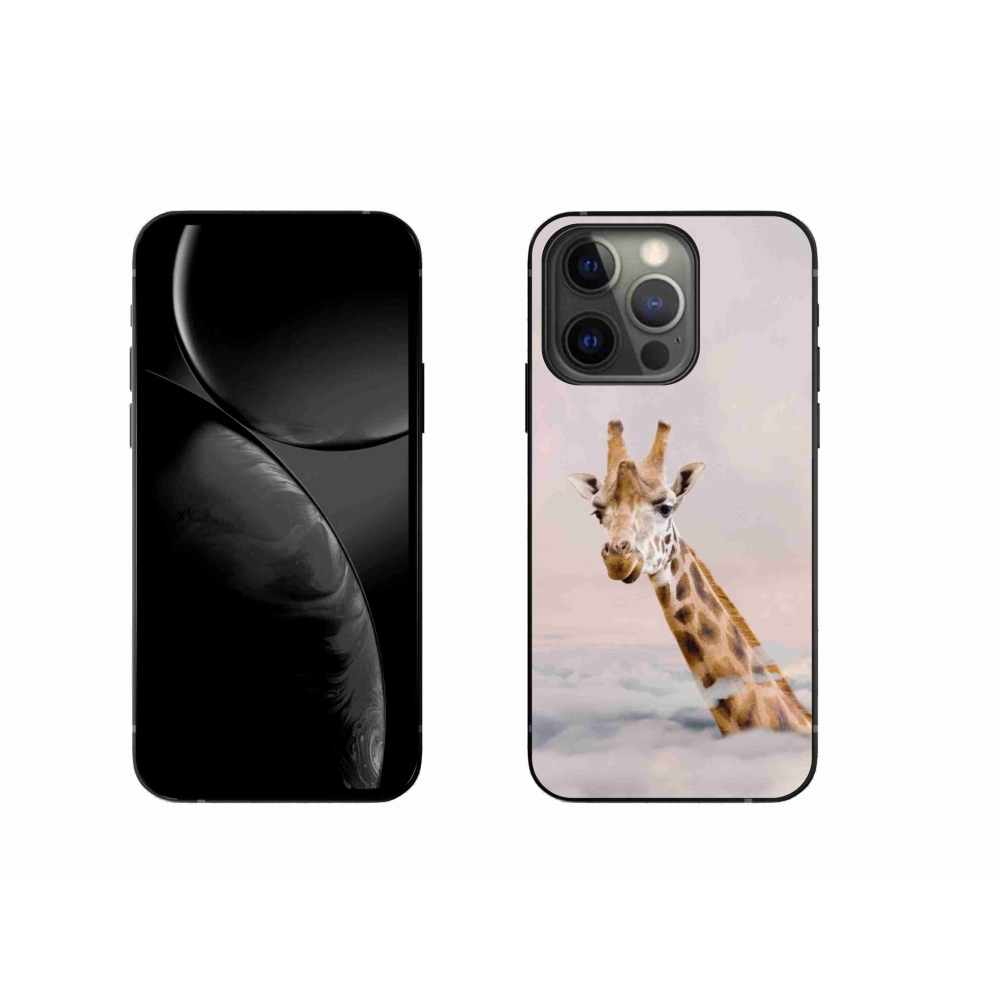 Gelový kryt mmCase na iPhone 13 Pro - žirafa v oblacích