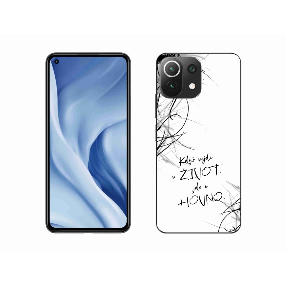 Gelový kryt mmCase na Xiaomi 11 Lite 5G NE - vtipný text 16 bílé pozadí