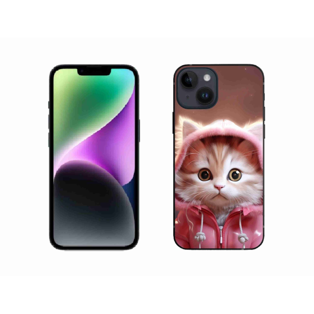 Gelový kryt mmCase na iPhone 14 - roztomilé kotě 3