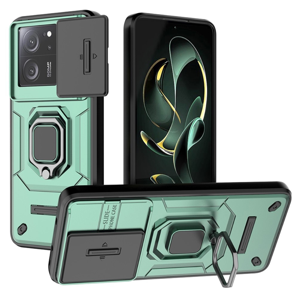 Lens odolný hybridní kryt na Xiaomi 13T/13T Pro - zelený