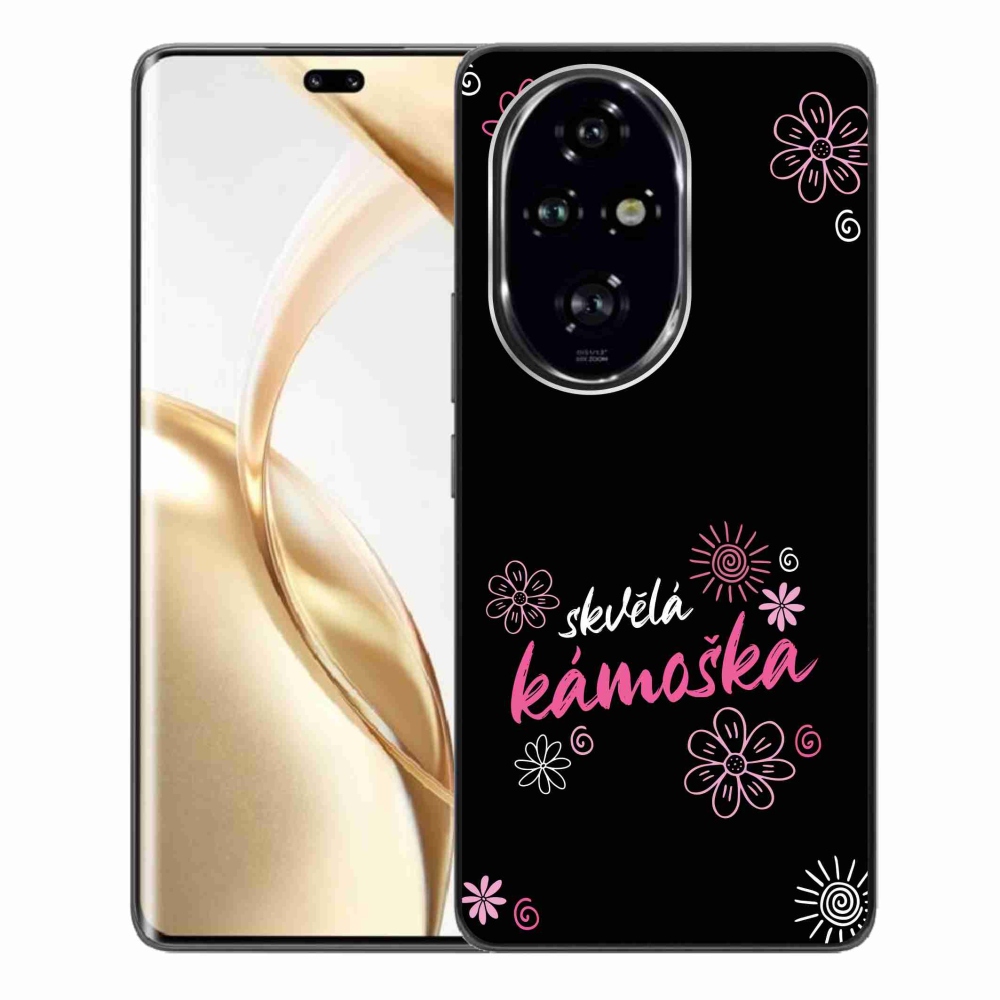 Gelový kryt mmCase na Honor 200 Pro 5G - skvělá kámoška černé pozadí
