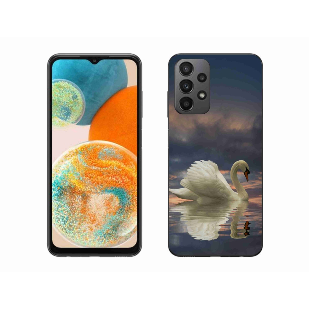 Gelový kryt mmCase na Samsung Galaxy A23 4G/5G - labuť
