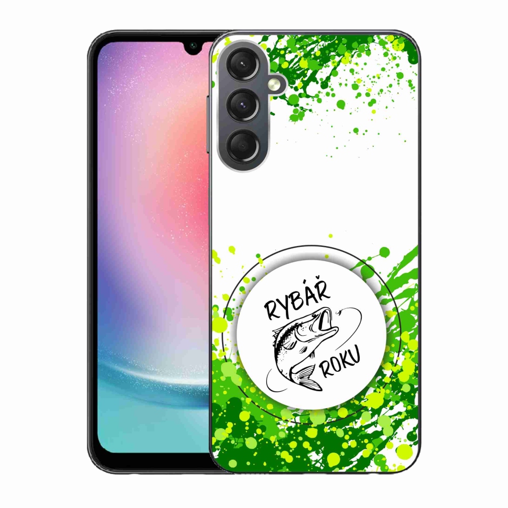 Gelový kryt mmCase na Samsung Galaxy A24 - rybář roku bílé pozadí