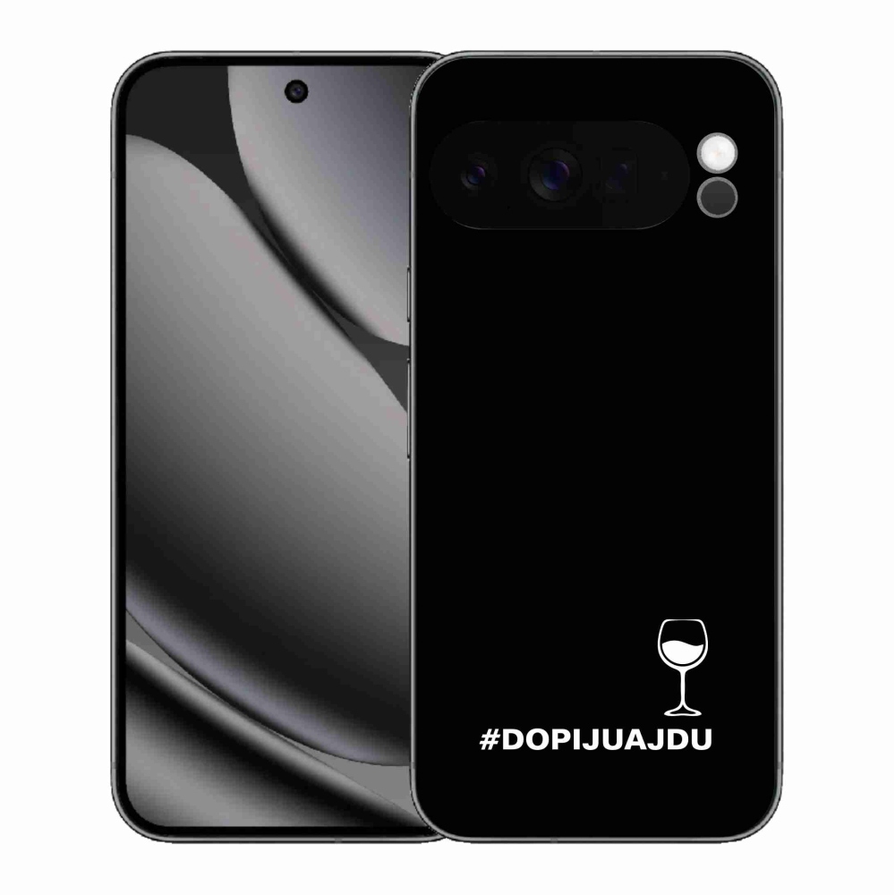 Gelový kryt mmCase na Google Pixel 10 Pro XL - vinný motiv černé pozadí