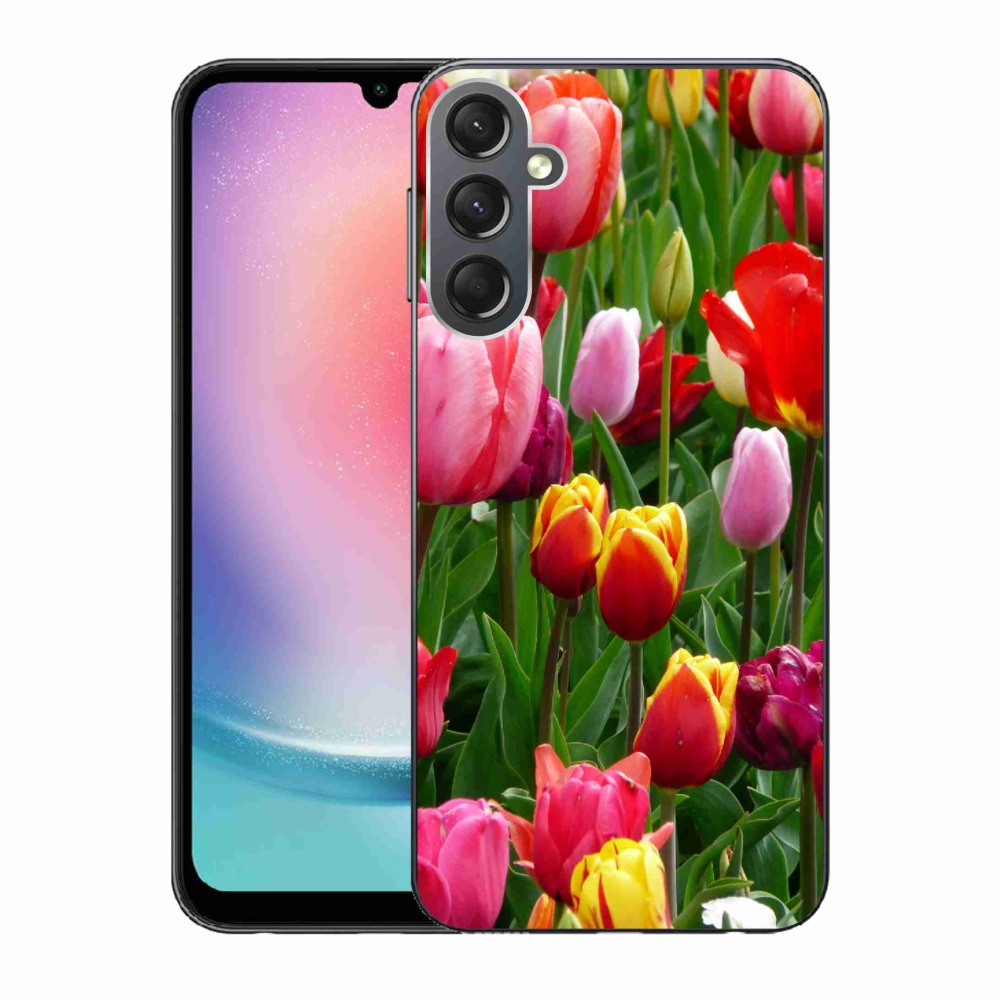 Gelový kryt mmCase na Samsung Galaxy A24 - tulipány