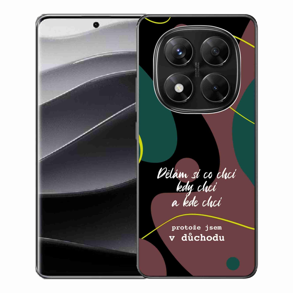 Gelový kryt mmCase na Xiaomi Redmi Note 14 Pro 5G/Poco X7 5G - vtipný text 10 černé pozadí