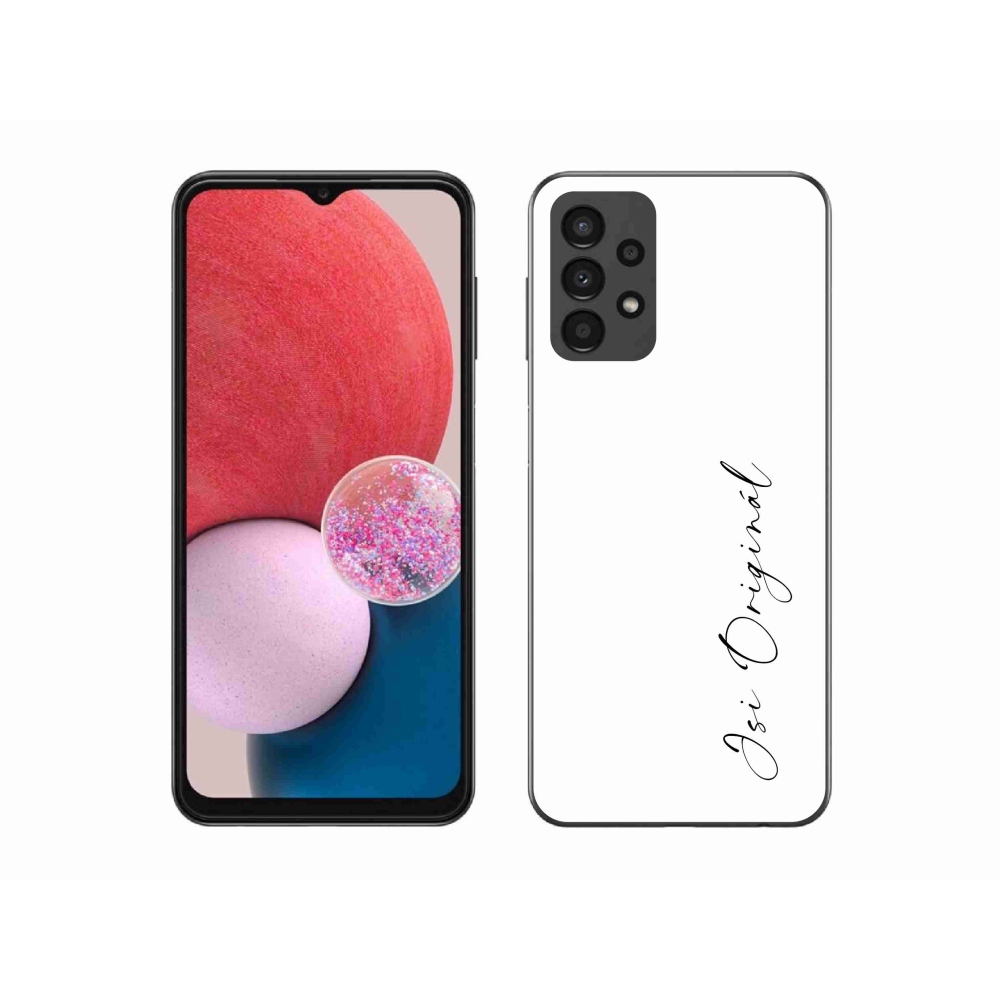 Gelový kryt mmCase na Samsung Galaxy A13 4G - jsi originál bílé pozadí