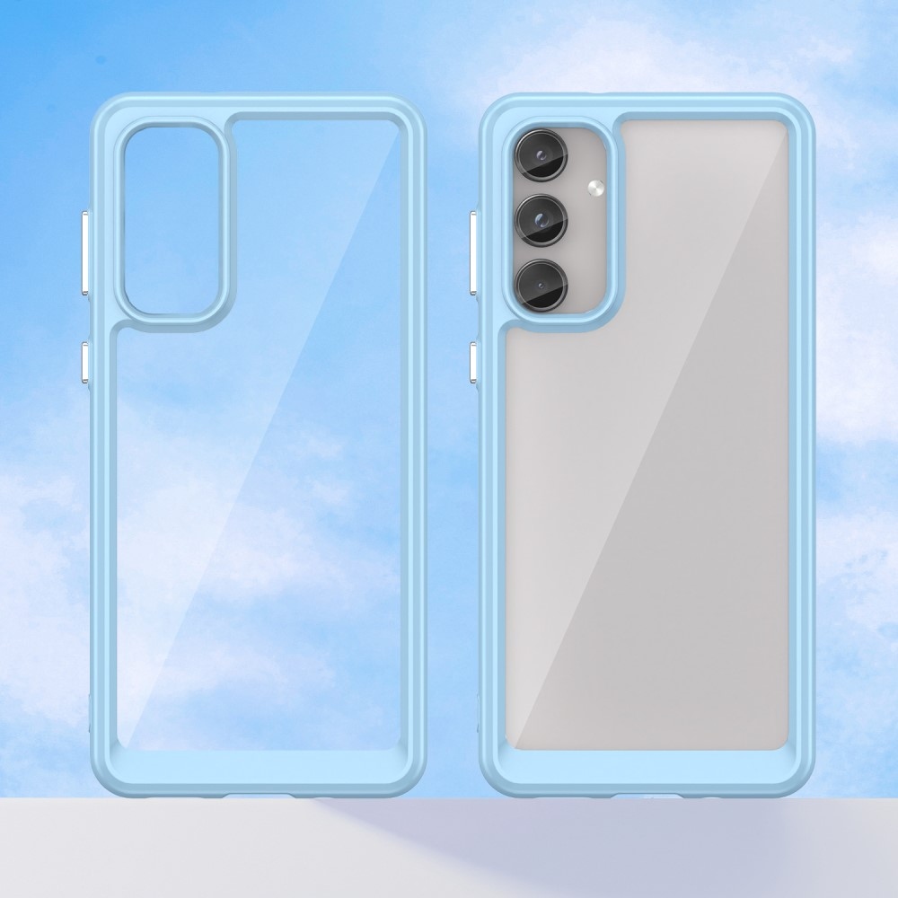 Gelový obal s pevnými zády na Samsung Galaxy M55 5G - modrý