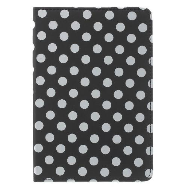 Polka puntíkované knížkové pouzdro s polohováním na iPad mini 4 - černé