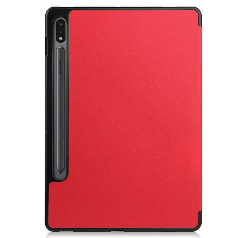 Polohovací chytré PU kožené pouzdro na tablet Samsung Galaxy Tab S8 - červené