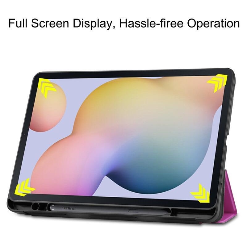 Polohovací chytré PU kožené pouzdro na tablet Samsung Galaxy Tab S8 - fialové