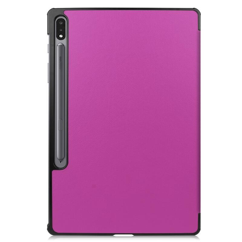 Polohovací chytré PU kožené pouzdro na tablet Samsung Galaxy Tab S8 Plus - fialové