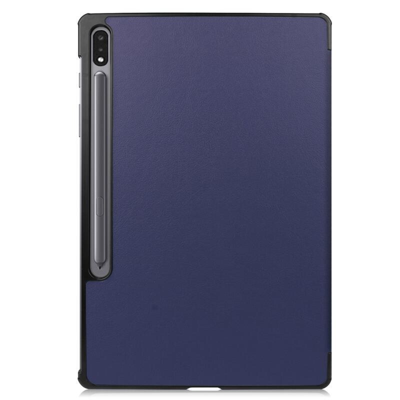 Polohovací chytré PU kožené pouzdro na tablet Samsung Galaxy Tab S8 Plus - tmavěmodré