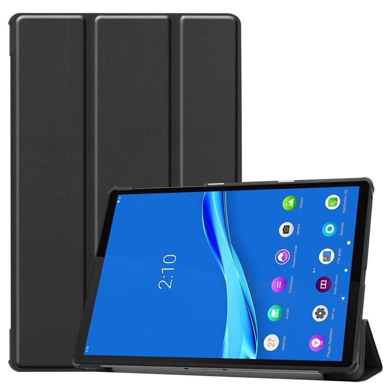 Polohovací PU kožené pouzdro na tablet Lenovo Tab M10 Plus TB-X606F/X/V - černé