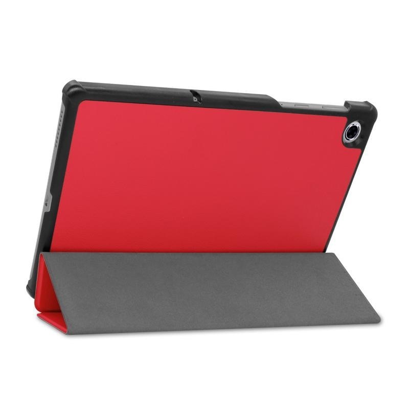 Polohovací PU kožené pouzdro na tablet Lenovo Tab M10 Plus TB-X606F/X/V - červené