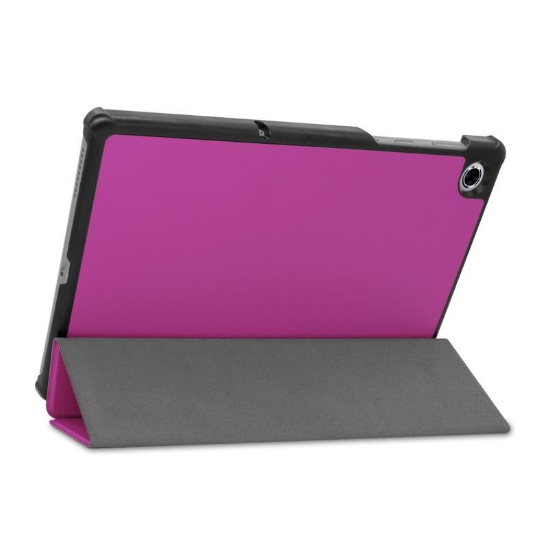 Polohovací PU kožené pouzdro na tablet Lenovo Tab M10 Plus TB-X606F/X/V - fialové