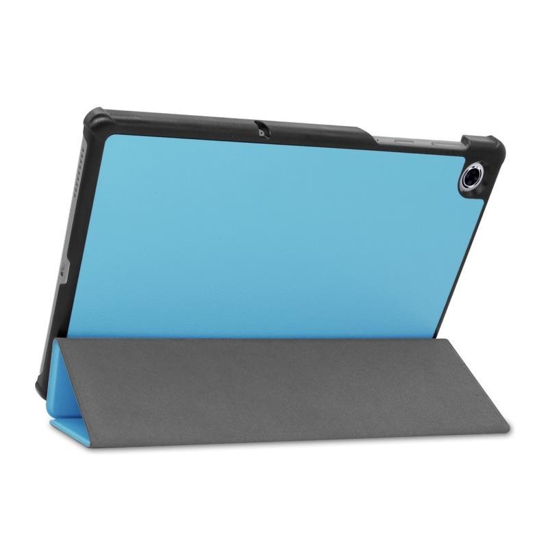 Polohovací PU kožené pouzdro na tablet Lenovo Tab M10 Plus TB-X606F/X/V - světlemodré