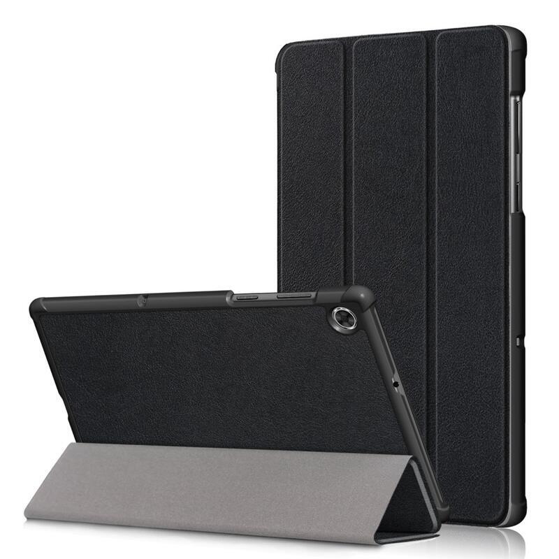 Polohovatelné PU kožené pouzdro na tablet Lenovo Tab M10 HD 2. Gen X306F/X - černé