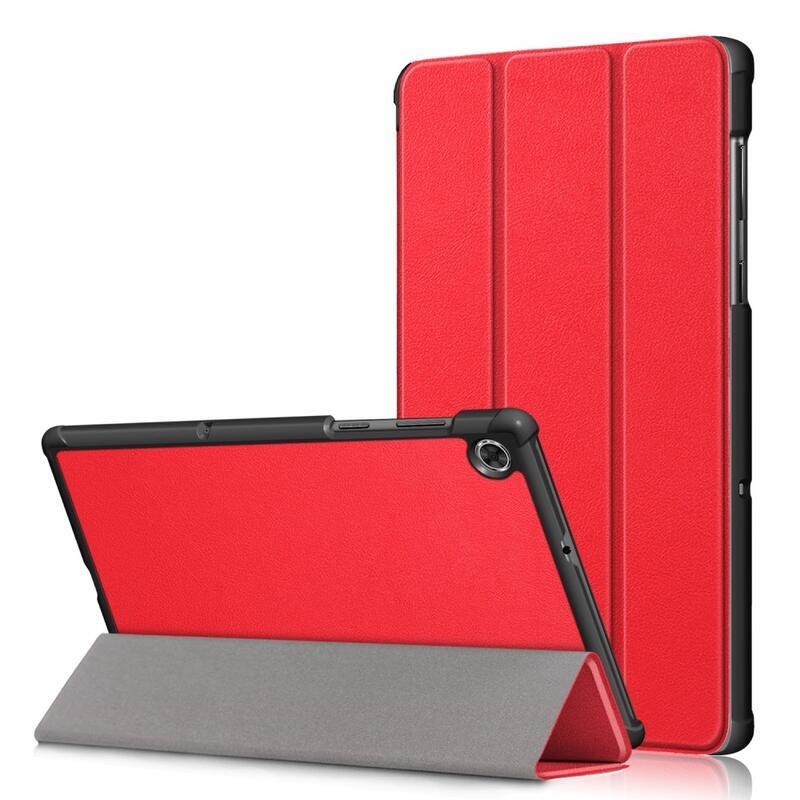 Polohovatelné PU kožené pouzdro na tablet Lenovo Tab M10 HD 2. Gen X306F/X - červené