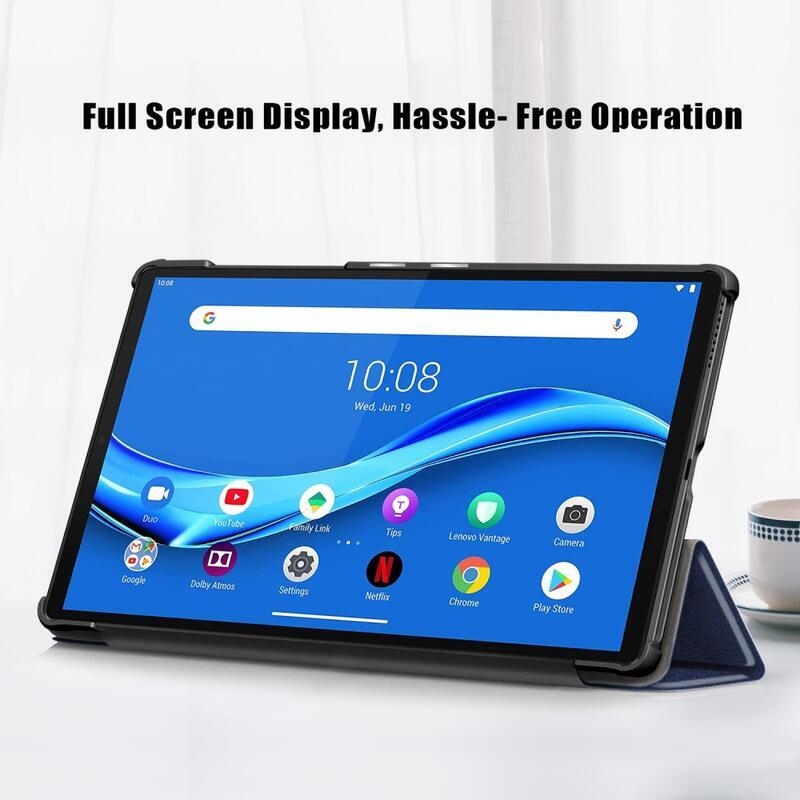 Polohovatelné PU kožené pouzdro na tablet Lenovo Tab M10 HD 2. Gen X306F/X - modré
