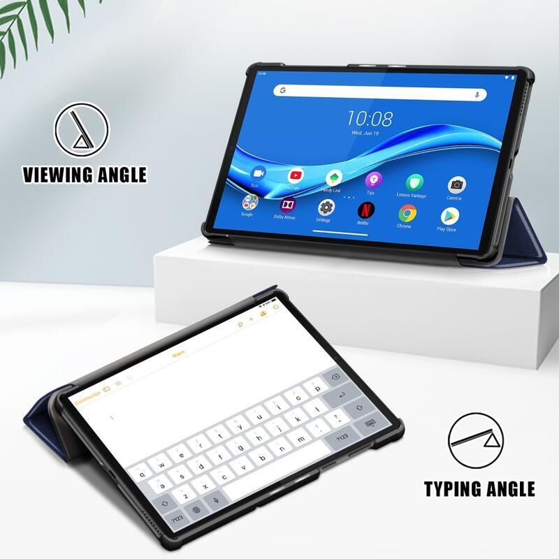 Polohovatelné PU kožené pouzdro na tablet Lenovo Tab M10 HD 2. Gen X306F/X - modré