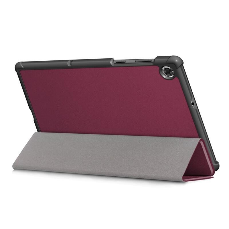 Polohovatelné PU kožené pouzdro na tablet Lenovo Tab M10 HD 2. Gen X306F/X - vínové