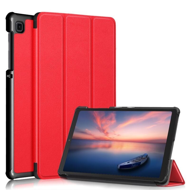 Polohovatelné PU kožené pouzdro na tablet Samsung Galaxy Tab A7 Lite T220/T225 8.7 - červené