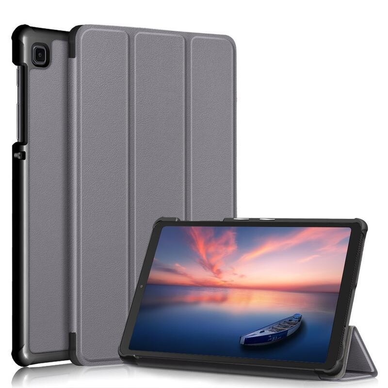 Polohovatelné PU kožené pouzdro na tablet Samsung Galaxy Tab A7 Lite T220/T225 8.7 - šedé