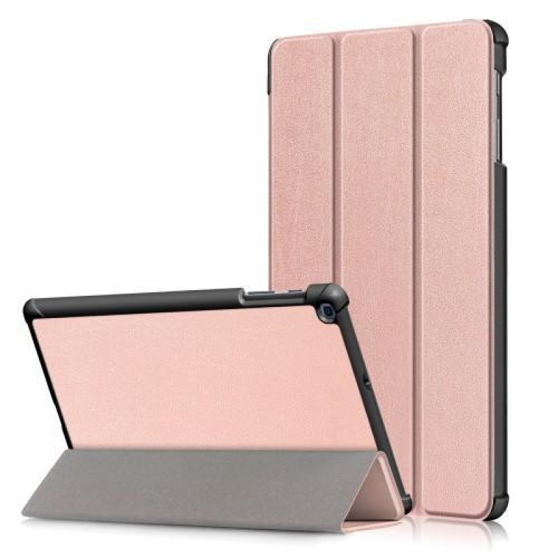 Polohovatelné PU kožené pouzdro pro tablet Samsung Galaxy Tab 10.1 (2019) T515/T510 - růžovozlaté