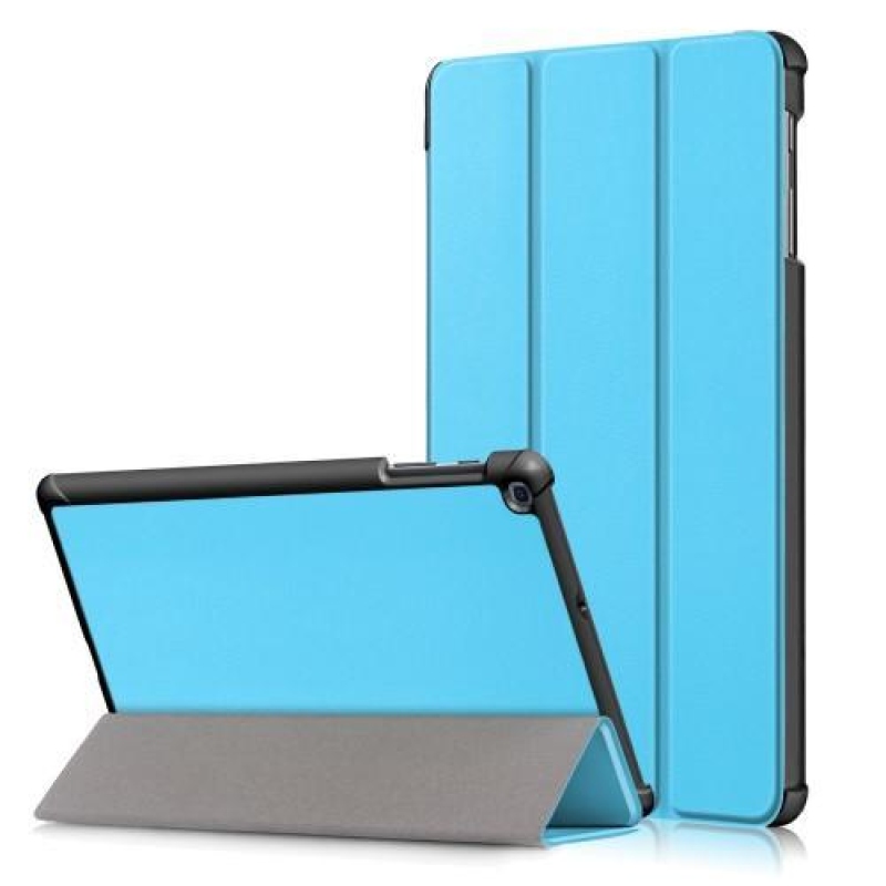 Polohovatelné PU kožené pouzdro pro tablet Samsung Galaxy Tab 10.1 (2019) T515/T510 - světlemodré