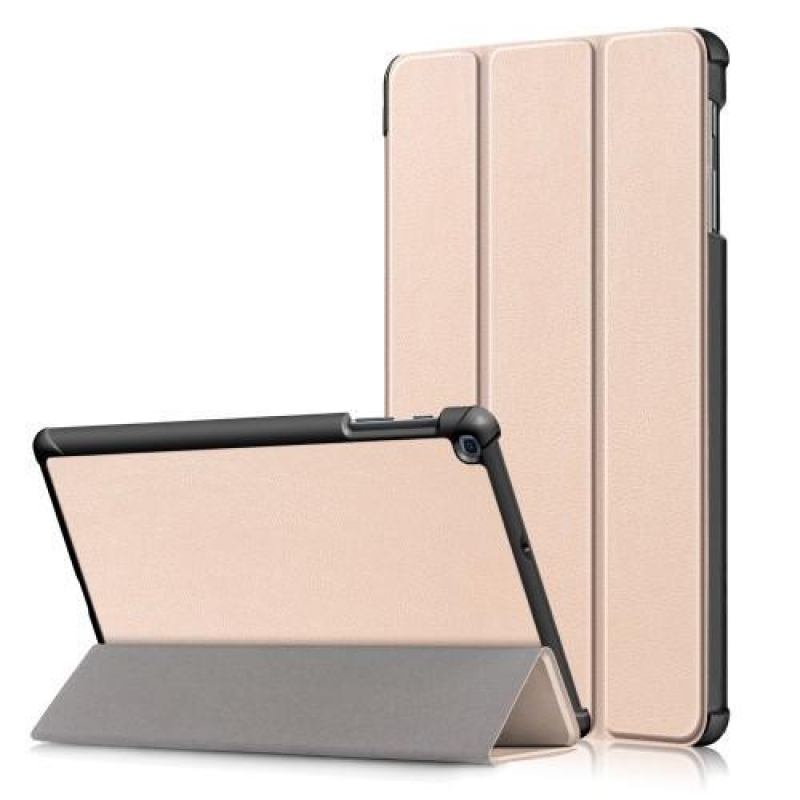 Polohovatelné PU kožené pouzdro pro tablet Samsung Galaxy Tab 10.1 (2019) T515/T510 - zlaté