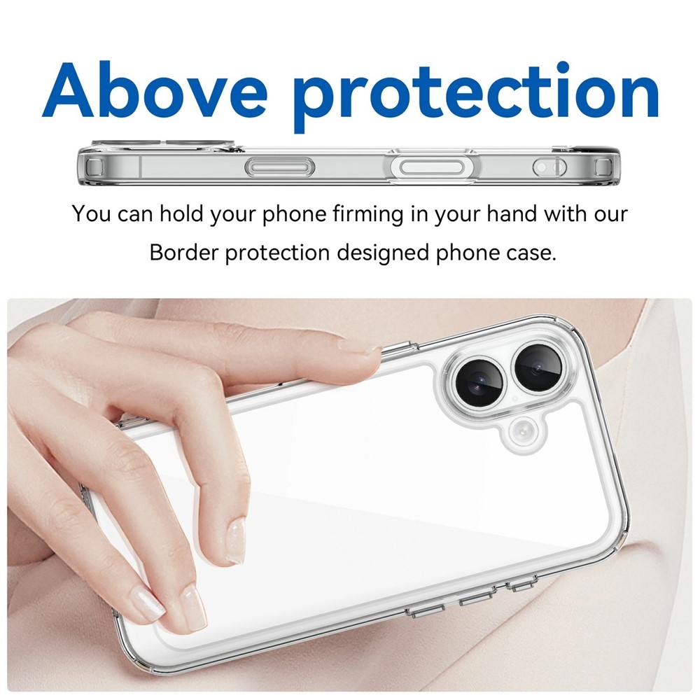 Gelový obal s pevnými zády na iPhone 17 - průhledný