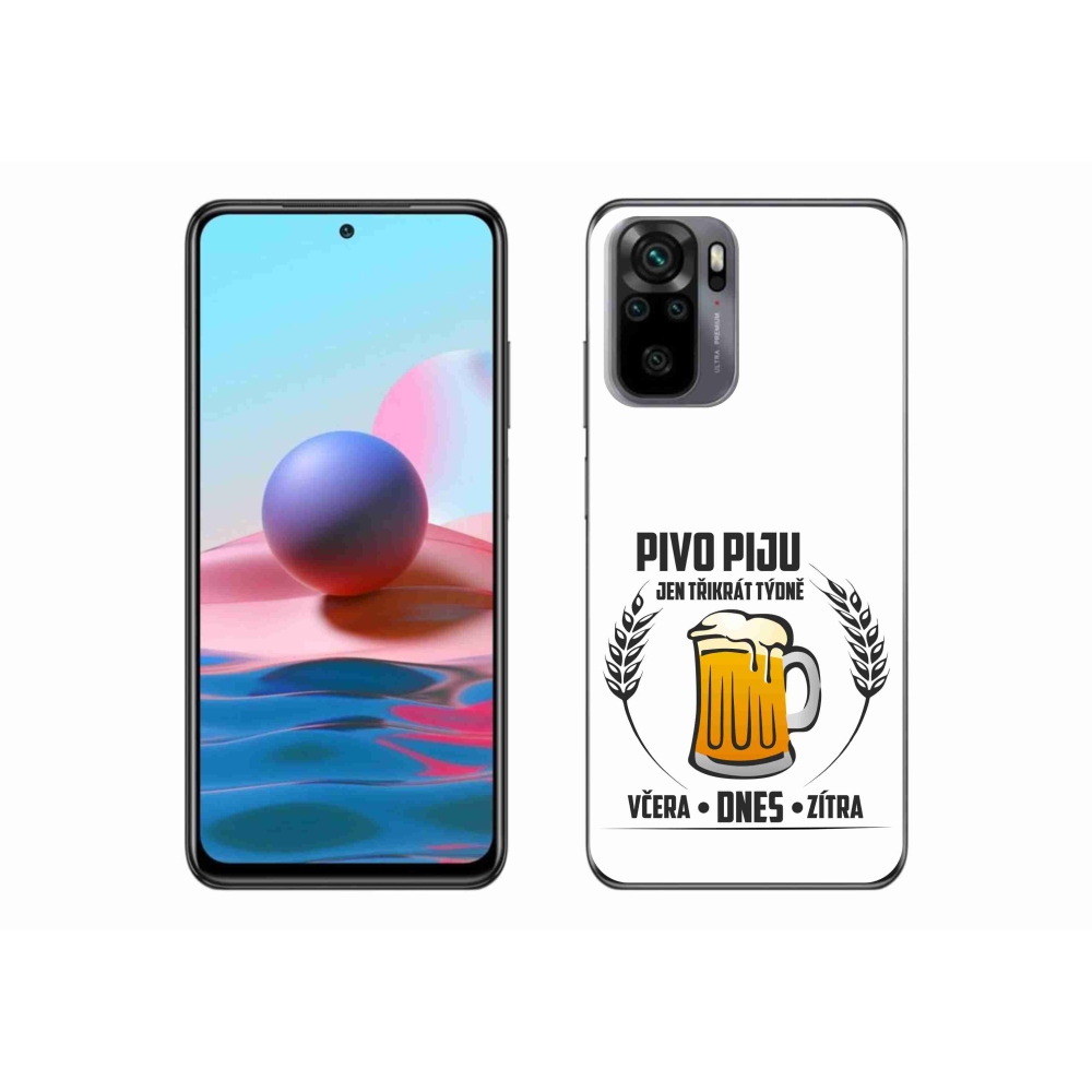 Gelový kryt mmCase na Xiaomi Poco M5s - pivní motiv bílé pozadí