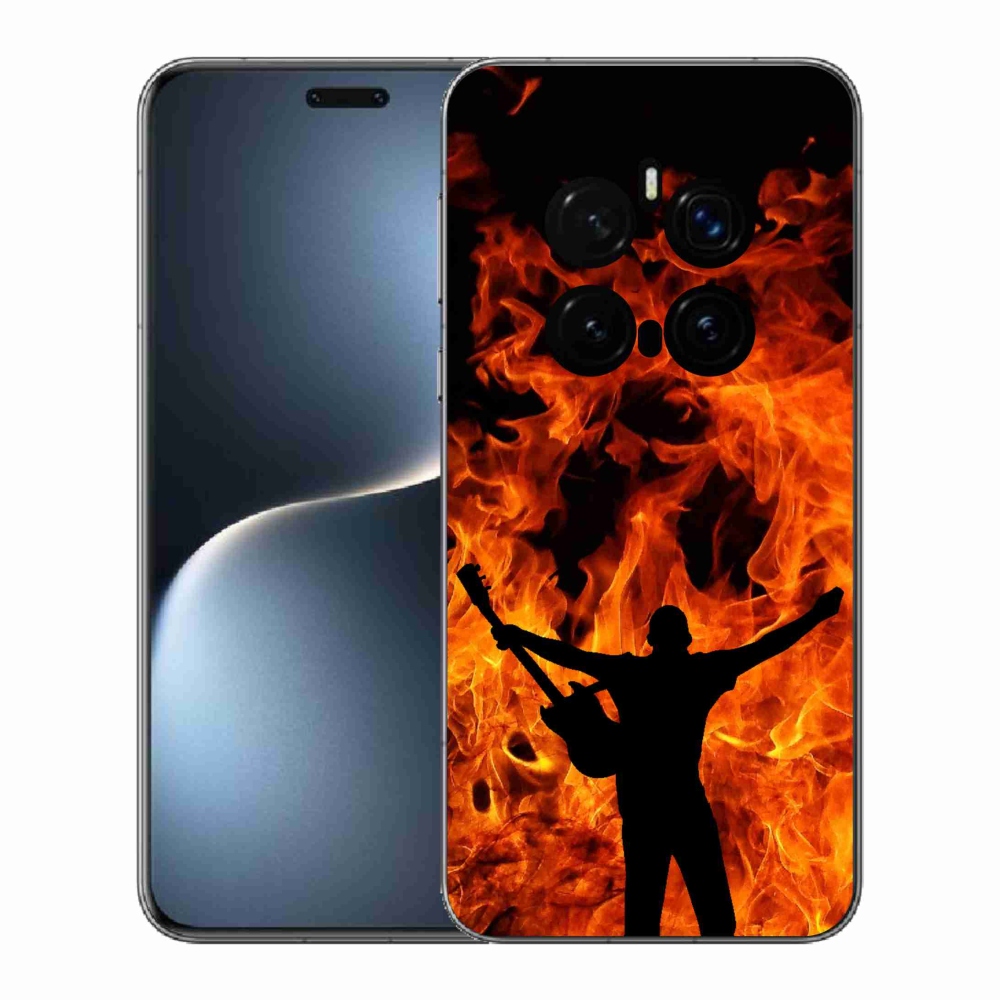 Gelový kryt mmCase na Honor Magic 7 Pro 5G - muzikant a oheň