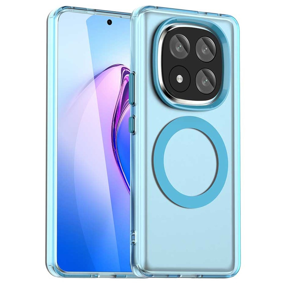 Candy gelový obal s MagSafe na Xiaomi Redmi Note 14 Pro+ 5G - modrý