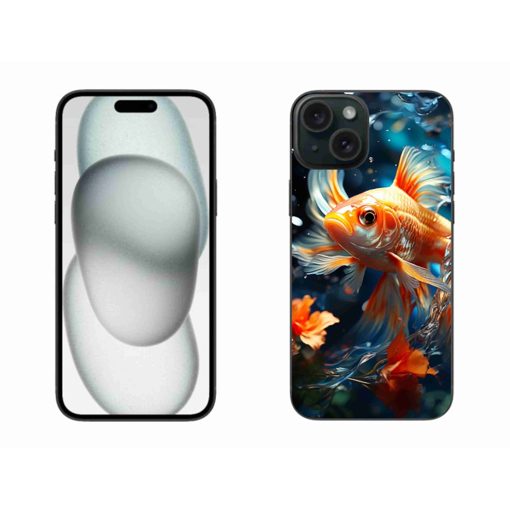 Gelový kryt mmCase na iPhone 15 Plus - rybka