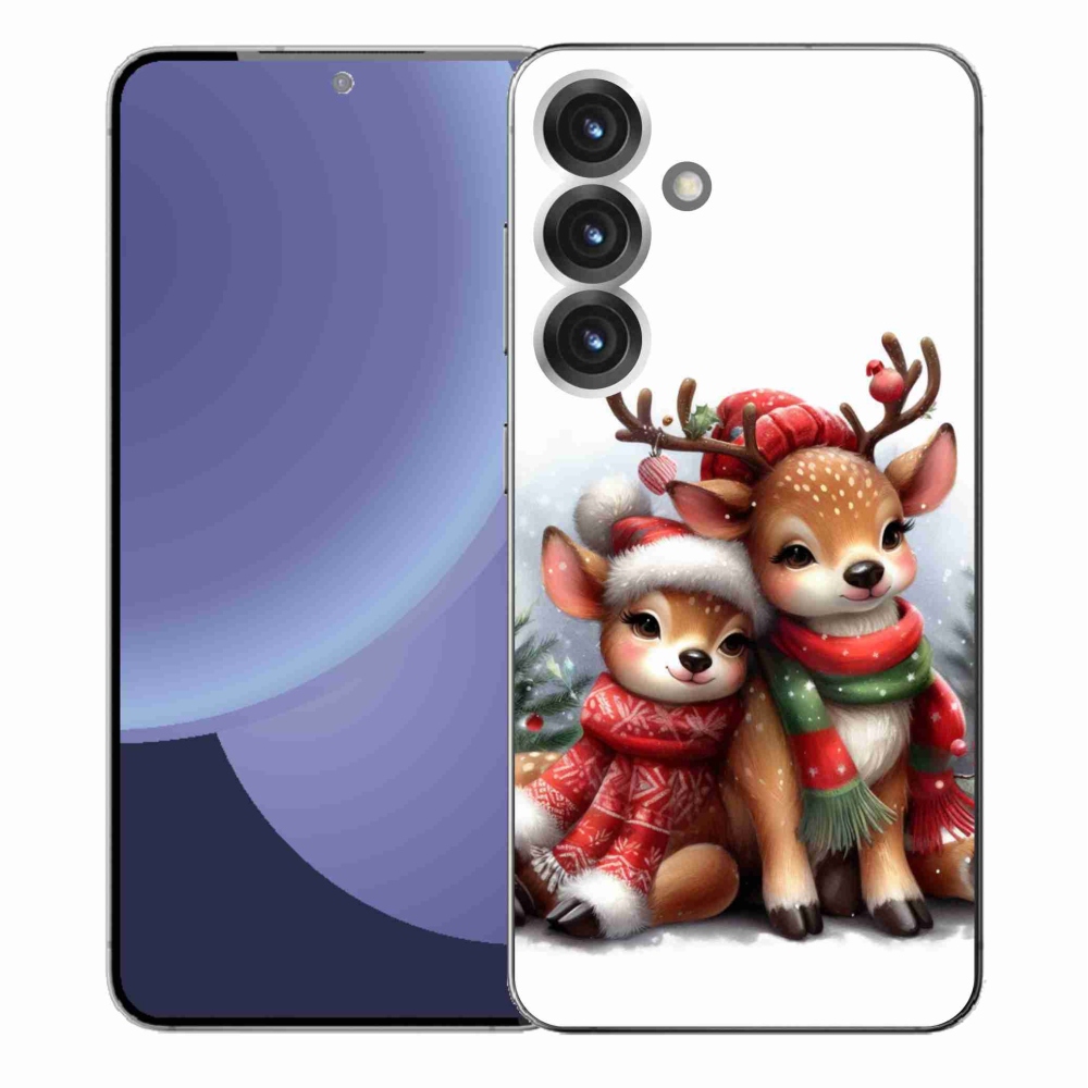 Gelový kryt mmCase na Samsung Galaxy S25+ - vánoční sobi